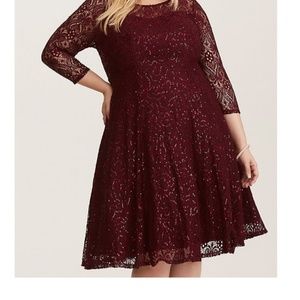 Sequin and lace dress